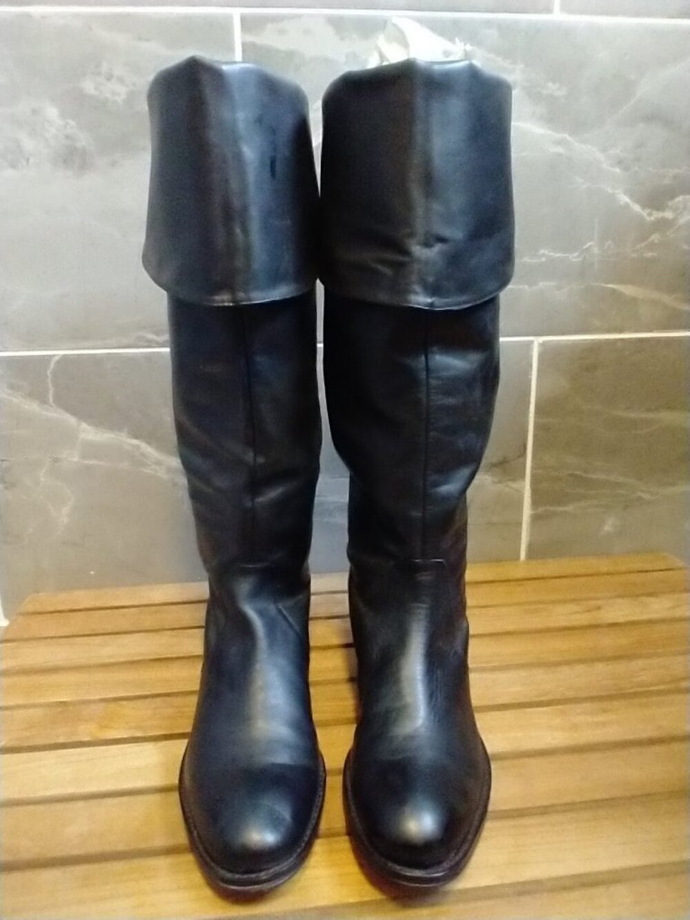 Coach "Cheyenne" Black Leather Riding Boots (Style Q1224 / F0055/F11, Size10B)